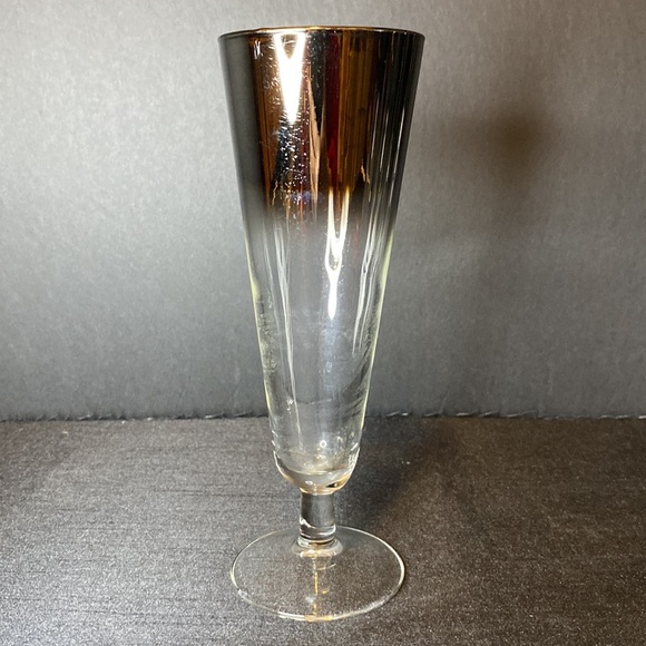 Set of Five Vintage Silver Fade Pilsner Glasses - Picture 2 of 4